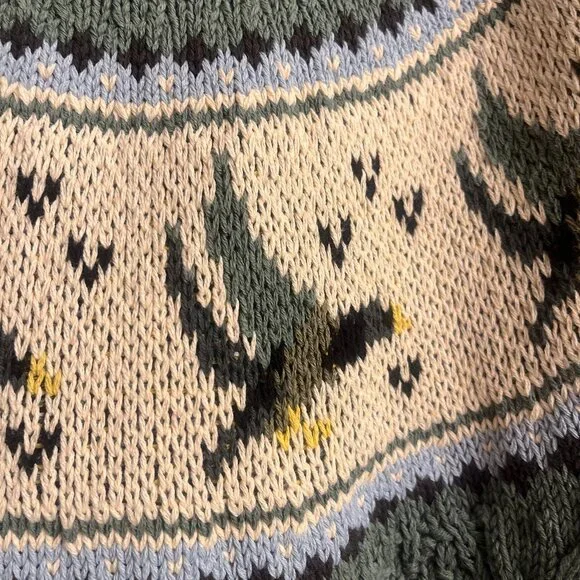 LLBean Fisherman Sweater, Crewneck Novelty Large - Picture 4 of 4